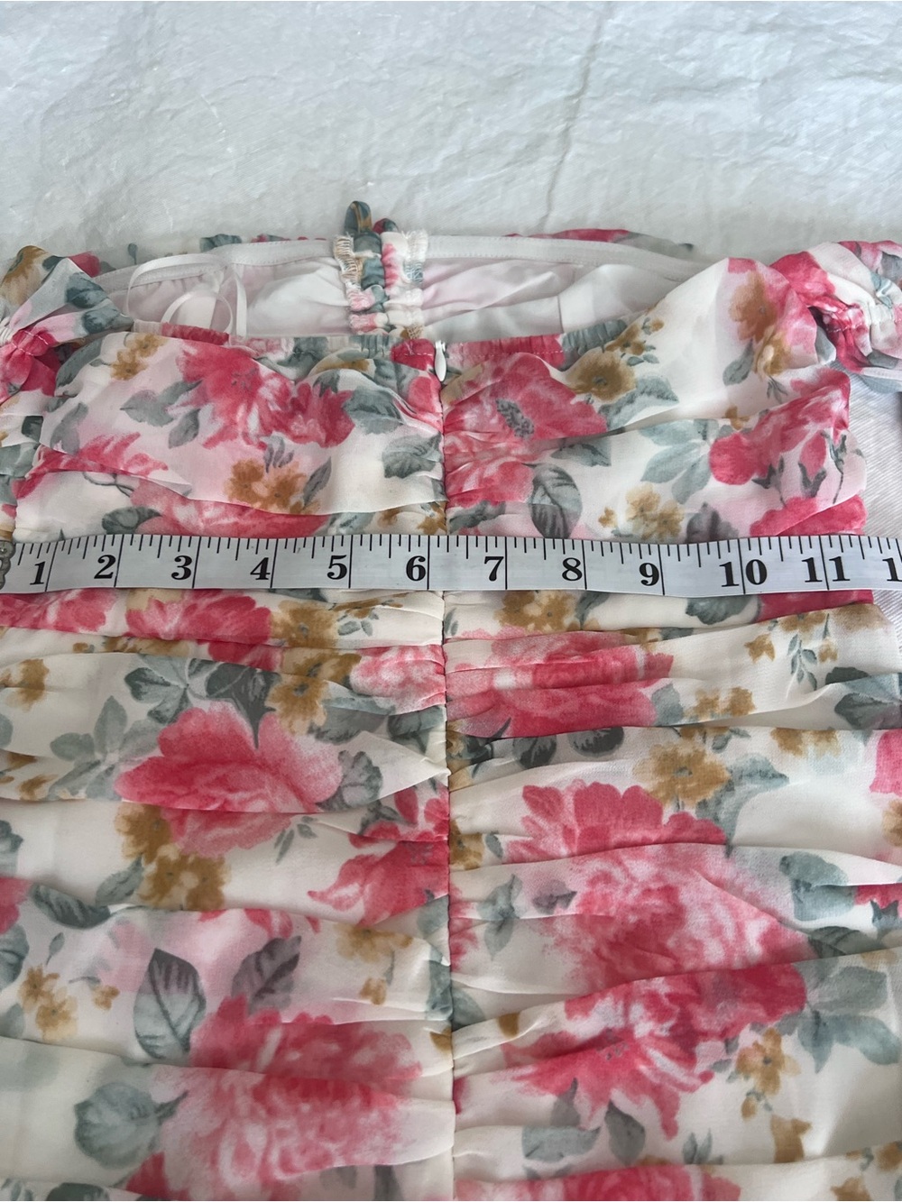 Hello Molly NEW Ruched Bodycon RUSH Dress Size XS Wild Freesia Pink Puff Sleeve - Picture 15 of 15